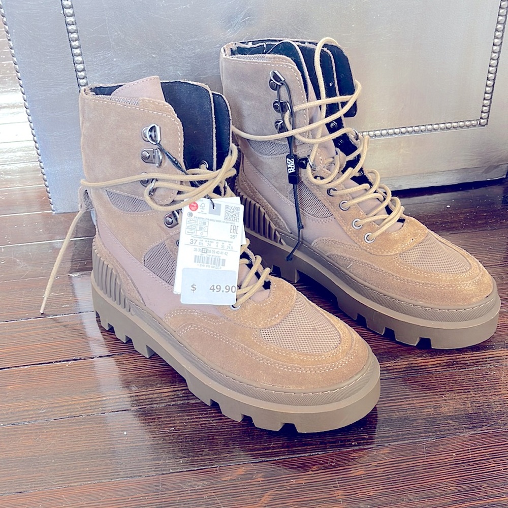 Zara Combat Boots 6.5/37